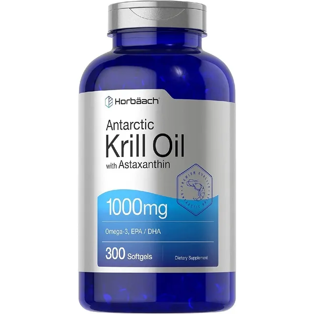 Aceite De Krill Antártico 1000 Mg Horbäach 300 Capsulas
