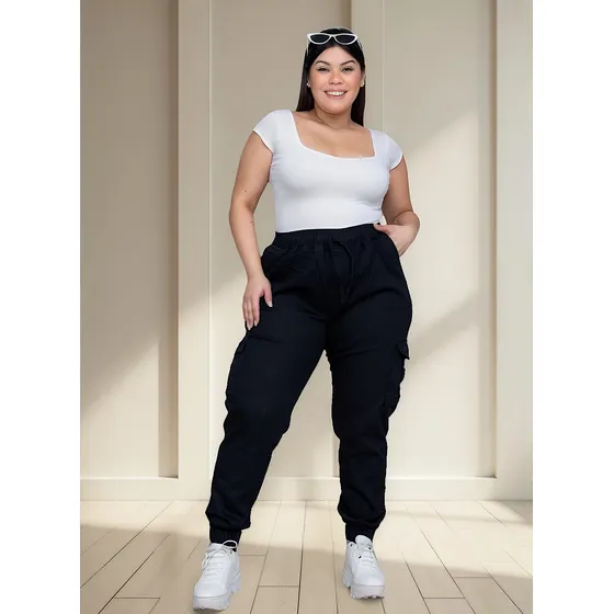Jogger Cargo Jean Elastizado Talles Grandes Especiales