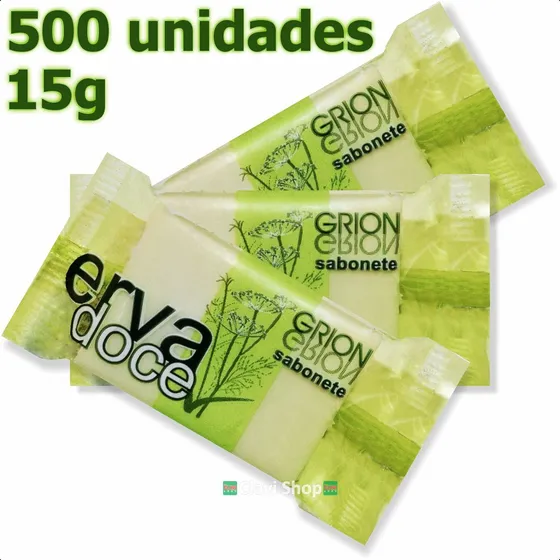 Sabonete Mini Erva Doce 15g (cx 500 Uni) Hotel Pousada Motel