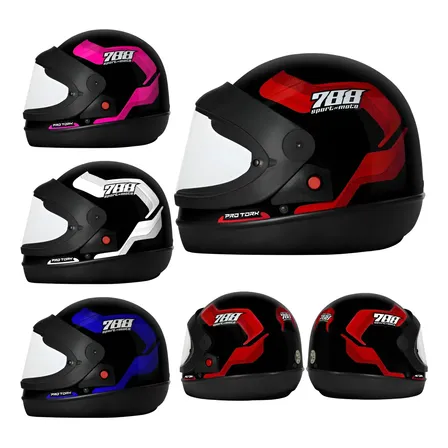 Capacete Fechado Sport Moto 788 Pro Tork Feminino Masculino