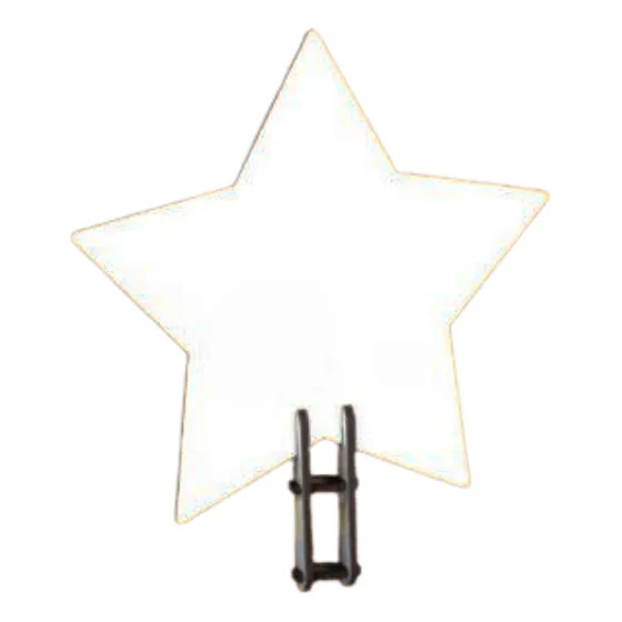 Estrella Puntera Madera Cristal Brillante Sublimable 
