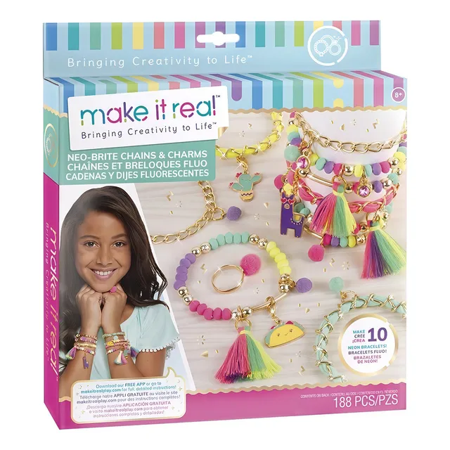 Neo Brite Chains & Charms Juego Crear Pulseras Make It Real