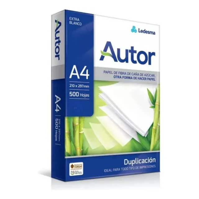 Resma Autor A4 Papel 80 Grs 500 Hojas Para Inkjet Y Laser