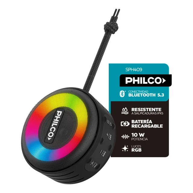Parlante Portátil Philco Sph409 10w A prueba de Agua IP65