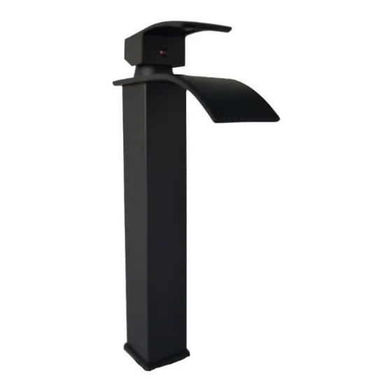 Griferia Alta Monocontrol Mezclador Cascada Negro Mate 