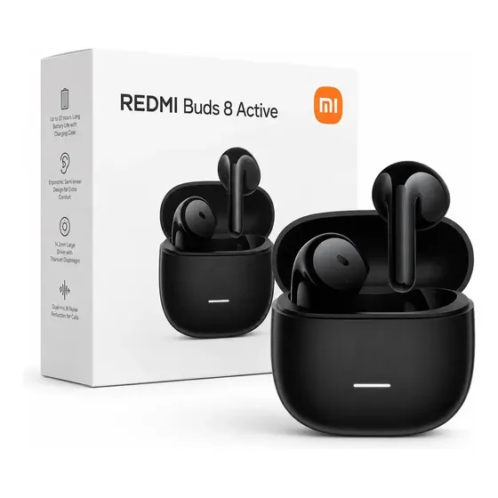 Fone Xiaomi Redmi Buds 8 Active Bluetooth 5.4 Original Preto