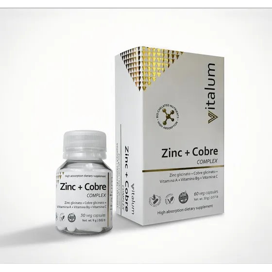 Vitalum Zinc + Cobre Complex en Capsulas - Hgl Sabor Sin sabor