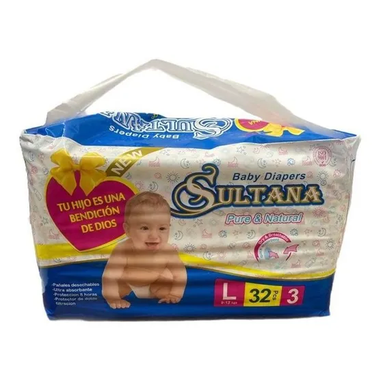 Pañales Para Bebés Talla L, Bulto De 256 Unid. 100% Algodón