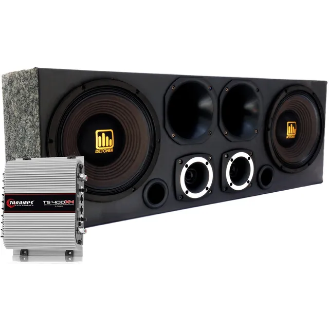 Caixa Medio Grave 1400w + Modulo Amplificador Taramps 400x4