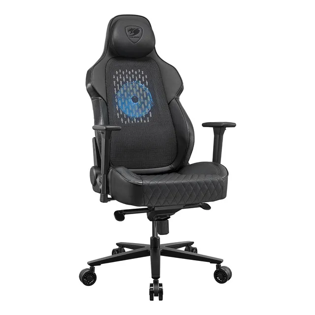 Silla De Escritorio Gamer Cougar Nxsys Aero Black Color Negro Material del tapizado Cuero sintético
