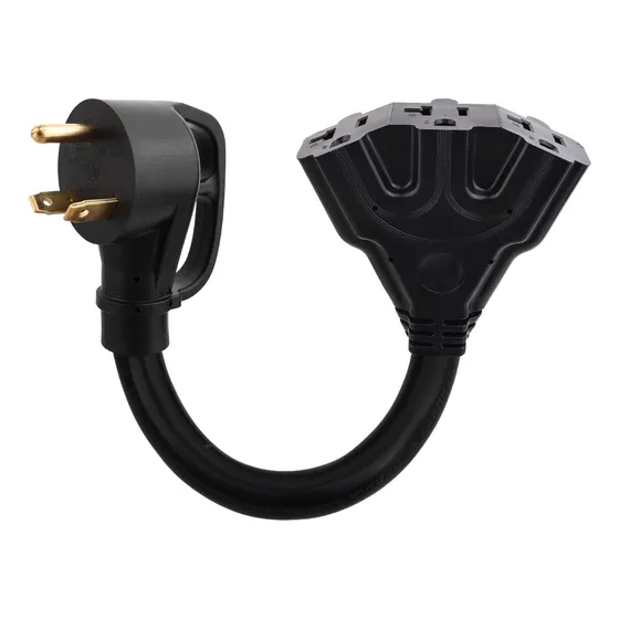 Cable Adaptador Rv 30a A 110v Nema Tt-30p A 3x5-20/5-15r