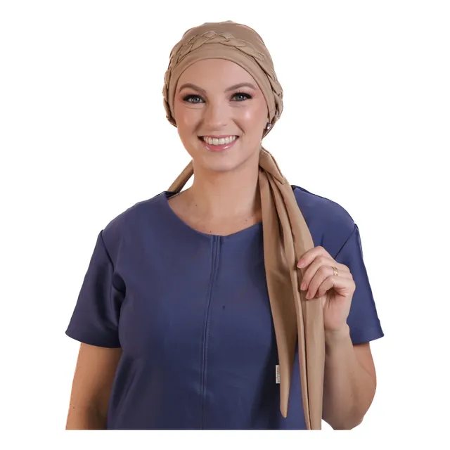Turbante Com Trança Simples: Tratamento Quimio Câncer