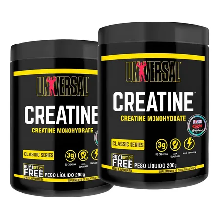 Suplemento Em Pó Universal Nutrition Creatina Em Pote De 200gr 2 Un Pacote Sem Sabor