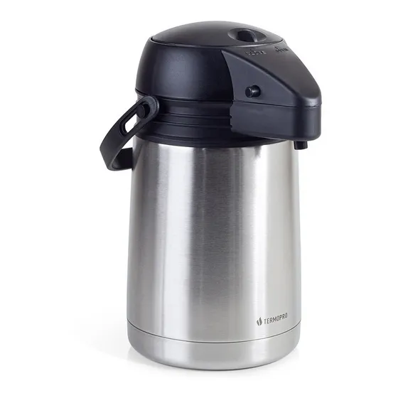Garrafa Termica Aço Inox Basic Airpot 1l Termopro Tp6542