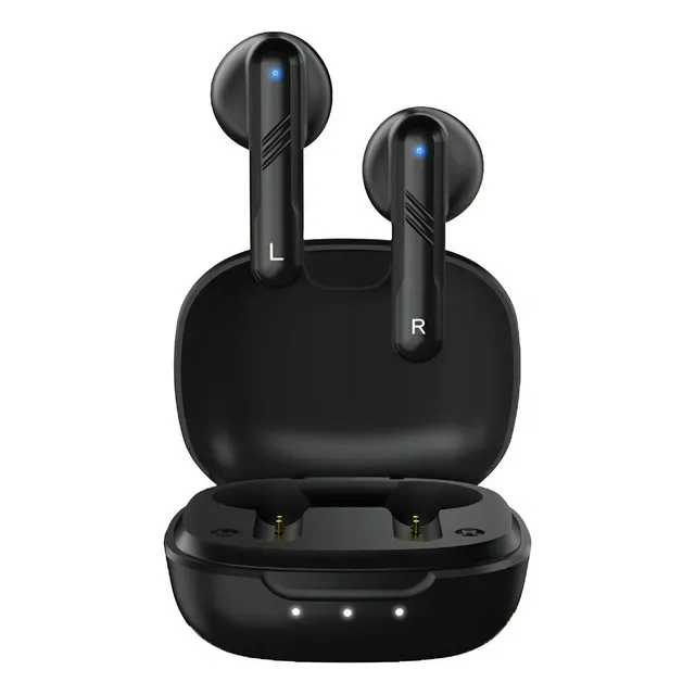 Auriculares in-ear gamer inalámbricos Genius HS-M905BT negro con luz LED