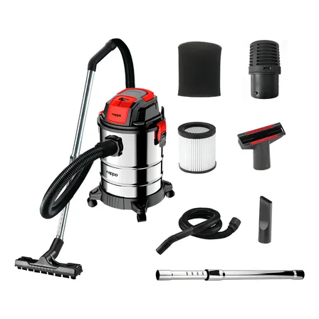 Aspiradora Industrial Polvo Y Agua Nappo 20l 1300w Color Rojo