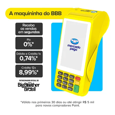 Maquininha De Cartão Mercado Pago Point Pro 3 4g Wifi E Nfc Claro
