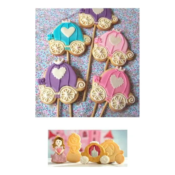 Moldes Cortadores Para Galleta Y Fondant De Tortas Princesa