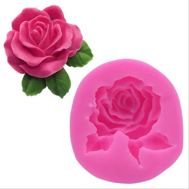 Molde Silicón Forma De Flor Para Velas Jabón Resina
