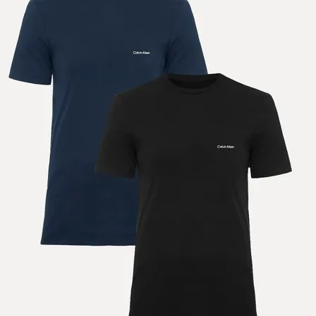 Kit Camisetas Calvin Klein | Masculina Preta/azul Marinho Preta/azul Marinho L/g