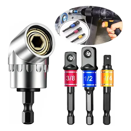 4 Pcs Adaptador Taladro Angular 105° Extension