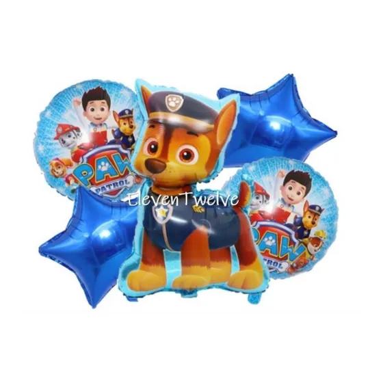 Set 5 Globos Metálicos Personajes Infantiles A Elección
