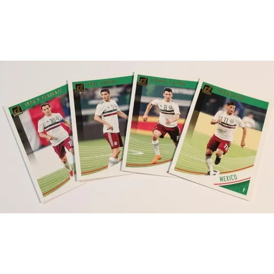 Vela, Lozano, Jiménez, Guardado, Selección Mexicana Tarjetas