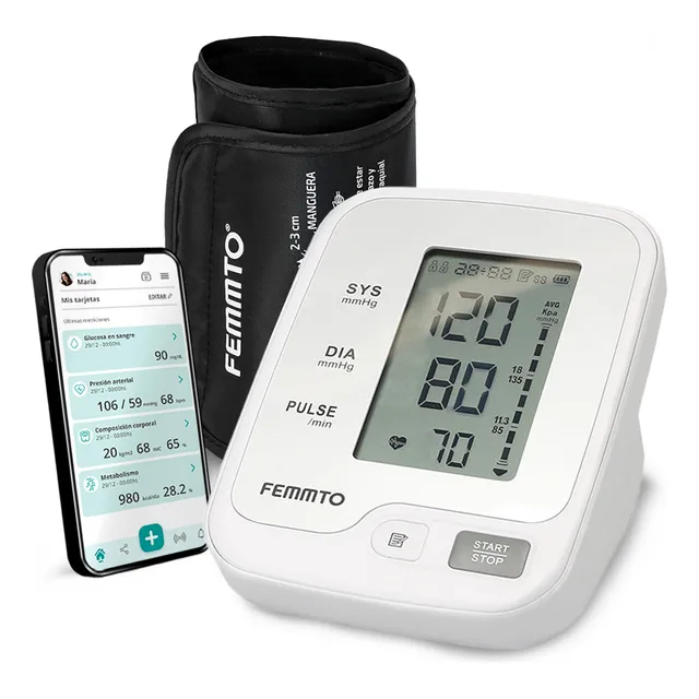 Baumanometro Digital Monitor Medidor de presion Aparato Checador de presion arterial Tensiometro Femmto