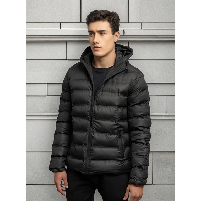 Jaqueta Bobojaco Corta-vento Frio Inverno Puffer Fofinha Preto M Jaqueta Bobojaco Corta-vento Frio Inverno Puffer Fofinha Preto M