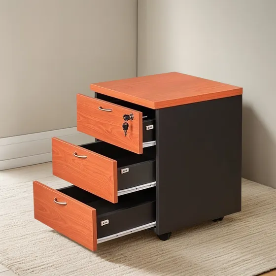 Cajonera Oficina Con Ruedas Y Llave.