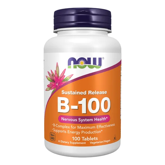 Suplementos Now Foods, Vitamina B-100, Liberación Sostenida,