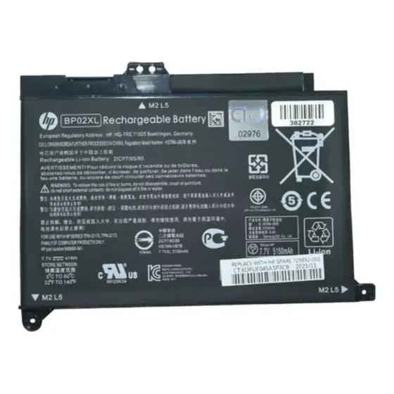 Batería Hp Pavilion Bp02xl 5324mah 7.7v Negra