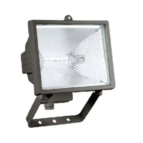 Reflector Halógeno 150w Negro Con Tubo Fermetal Ref-01
