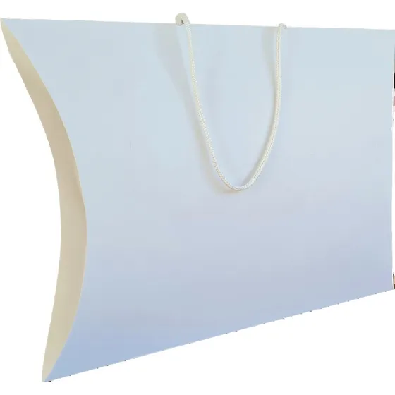 Bolsa De Cartulina Cartera Pillow - Blanca X 50u
