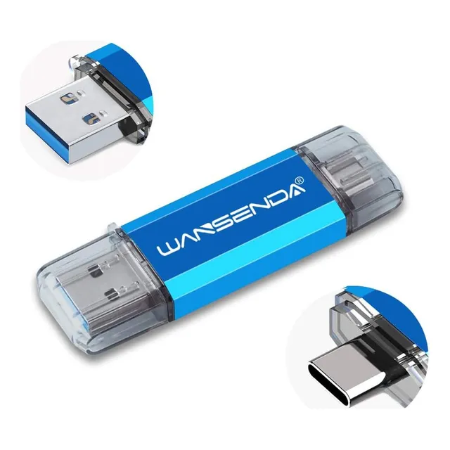 Wansenda Unidad Flash Usb C De 128 Gb 2 En 1, Memoria Usb Ot