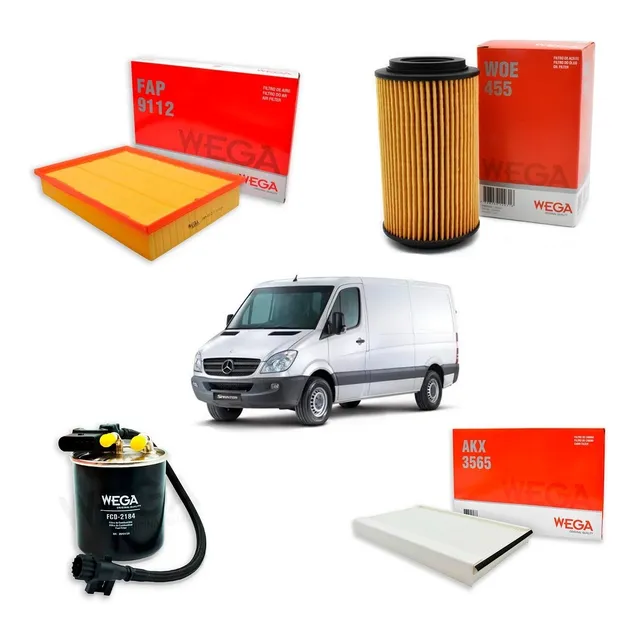 Kit 4 Filtros Wega Para Mercedes Benz Sprinter Cdi 415 515 