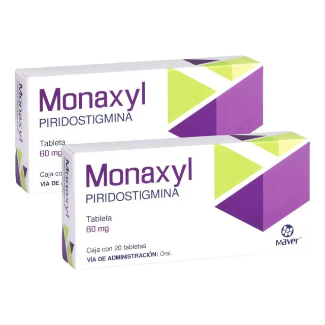 Piridostigmina 60 Mg Monaxyl Caja Con 20 Tabletas 2 Pack