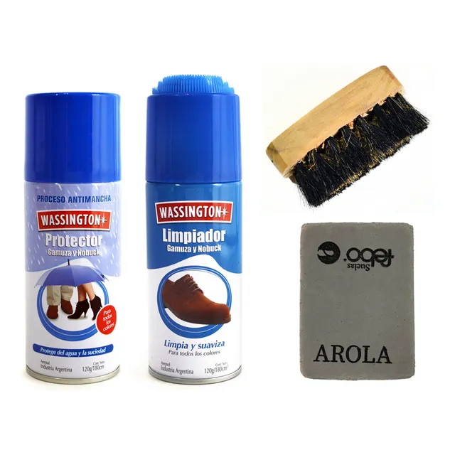 Kit Limpiador + Protector Wassington + Cepillo Bronce + Goma