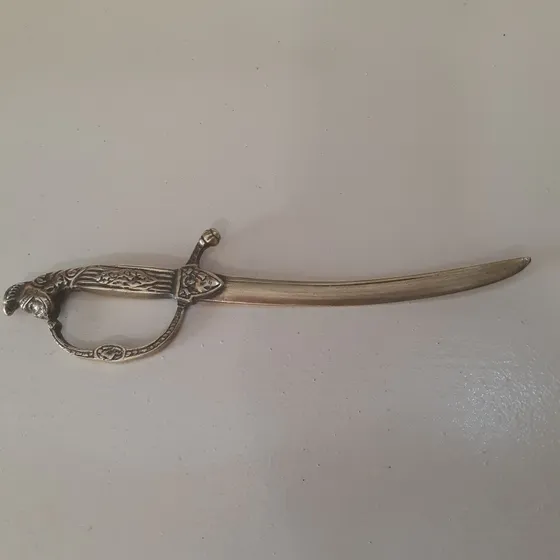 Antiguo Sable Abrecartas Espada Gendarmería Nacional Bronce