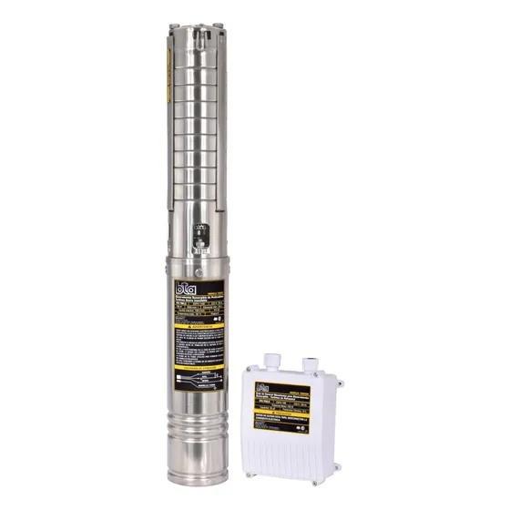Bomba Sumergible Pozo Profundo 1hp 4 50m Turbina Inox Color Acero Inoxidable