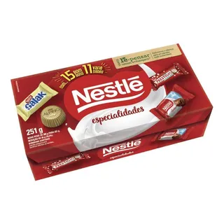 Caixa De Bombom Especialidades Com 15 Unidades 251g Nestlé Caixa De Bombom Especialidades Com 15 Unidades 251g Nestlé