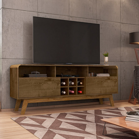 Rack Tv 65 Larimar Rustico Color Marrón Rack Tv 65 Larimar Rustico Color Marrón