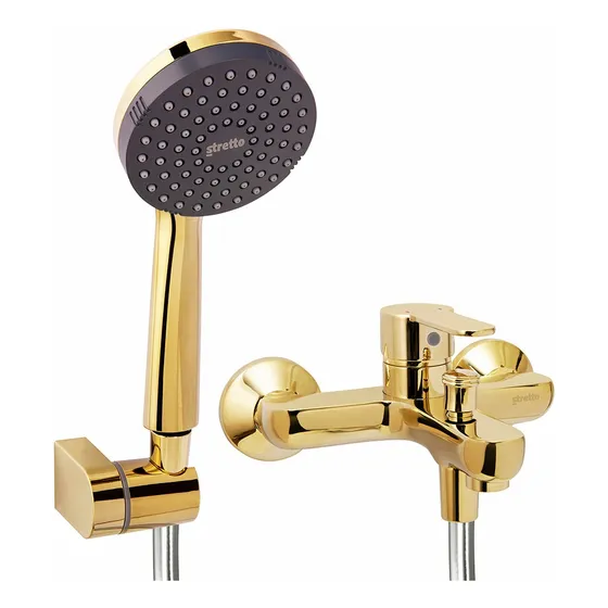 Ducha De Bañera Monomando Stretto Gold