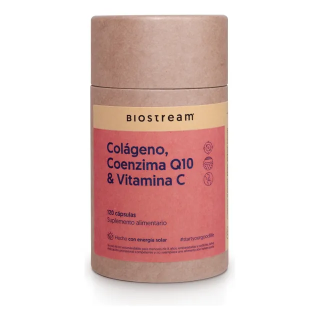 Colageno Hidrolizado + Coenzima Q10 & Vit C 120c Biostream