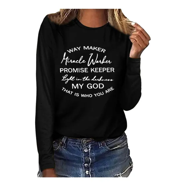 Tops Tunica Manga Larga Para Mujer Fluido Suelto Camiseta