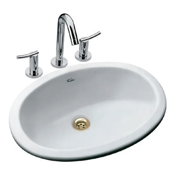 Pileta Bacha De Sobremesada Oval 48,5x38  Cerámicas Castro.