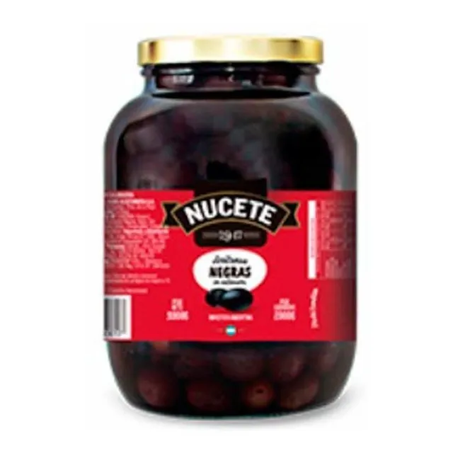 Aceitunas Negras Enteras 6 Nucete Frasco 3 Kilos Grandes