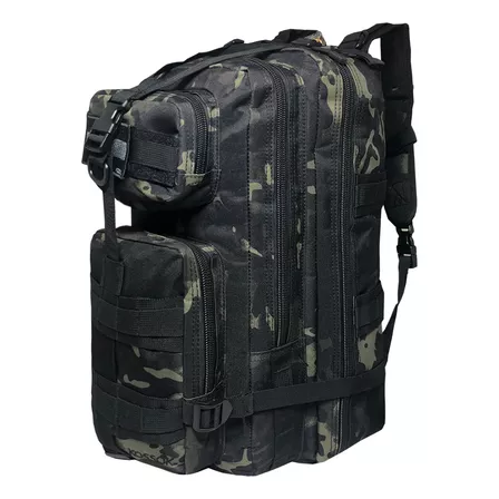 Mochila Táctica Grande Bigbro Kossok 39 Litros Viajes, Moto Color Camuflado verde Diseño de la tela Liso