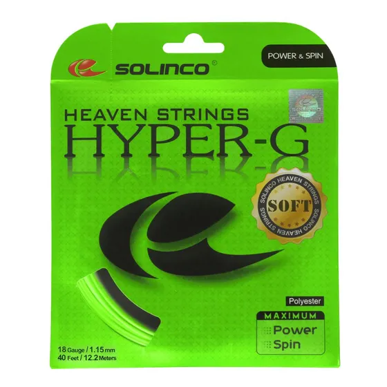 Corda Solinco Hyper G Soft 18l 1.15mm Verde - Set Individual