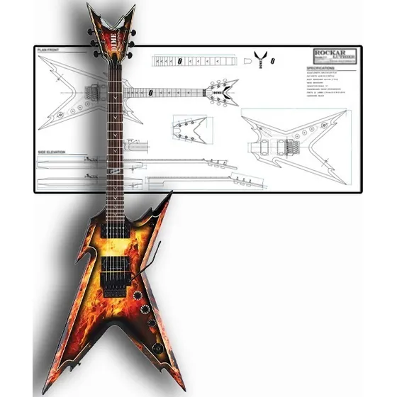 Plano Para Luthier Dean Razorback (a Escala Real)